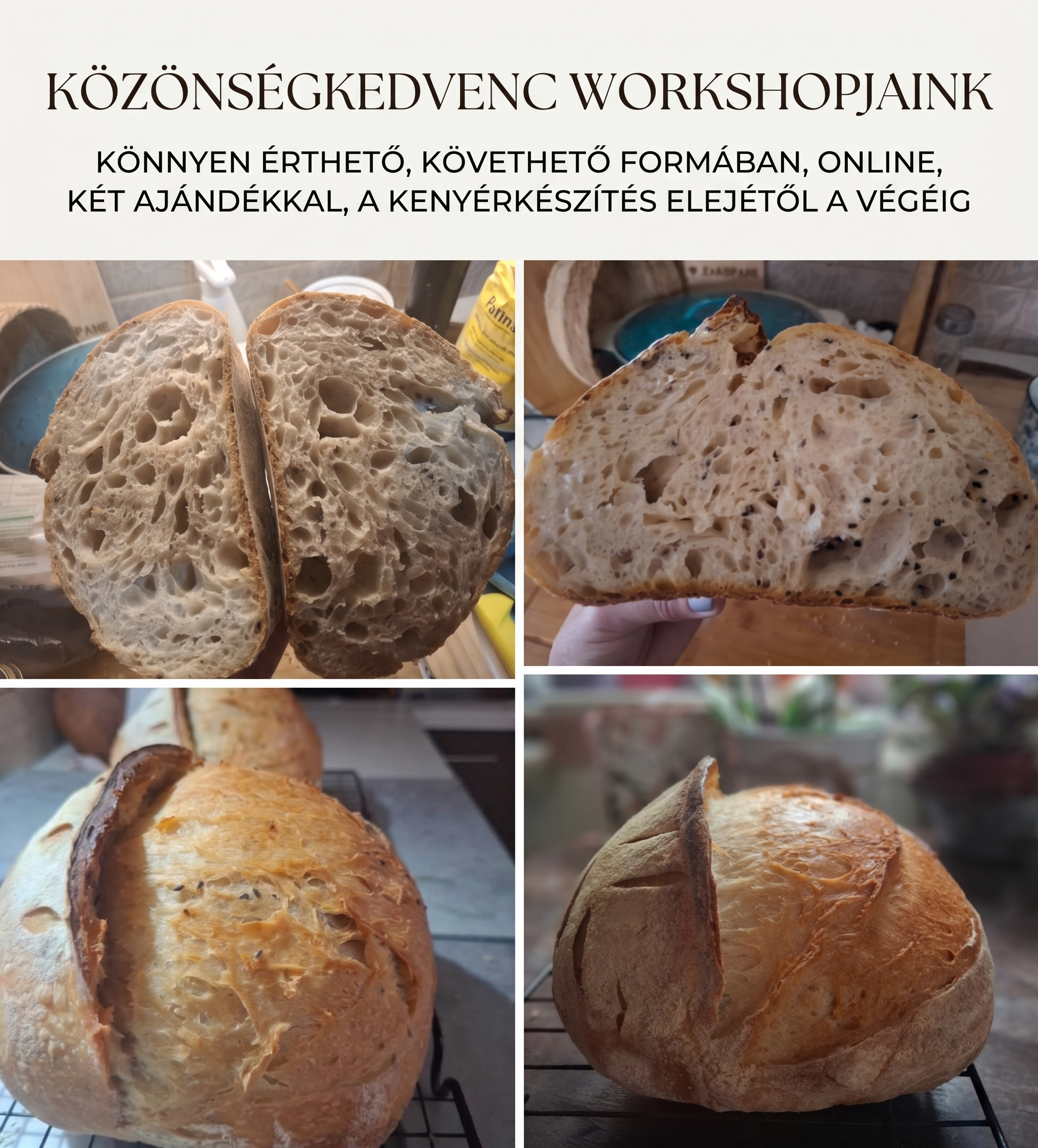 Kovászos Kenyér Mesterkurzus – Süsd meg az első kenyered 7 nap alatt